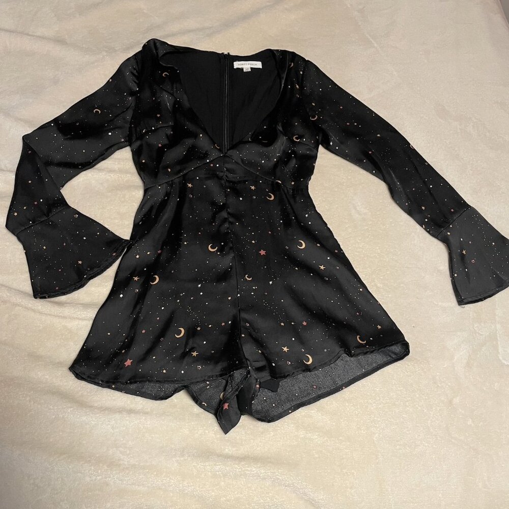 Honey Punch Starry Night Romper size xs